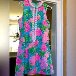 Lilly Pulitzer Jonna high collar shift romper in blue Ibiza pineapple shake sz 8
